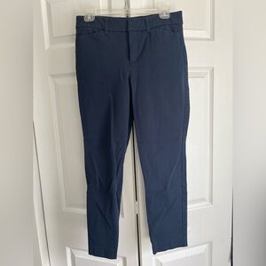 Women’s Old Navy Blue Pants Trousers 6 High-Rise Pixie Skinny Business Casual